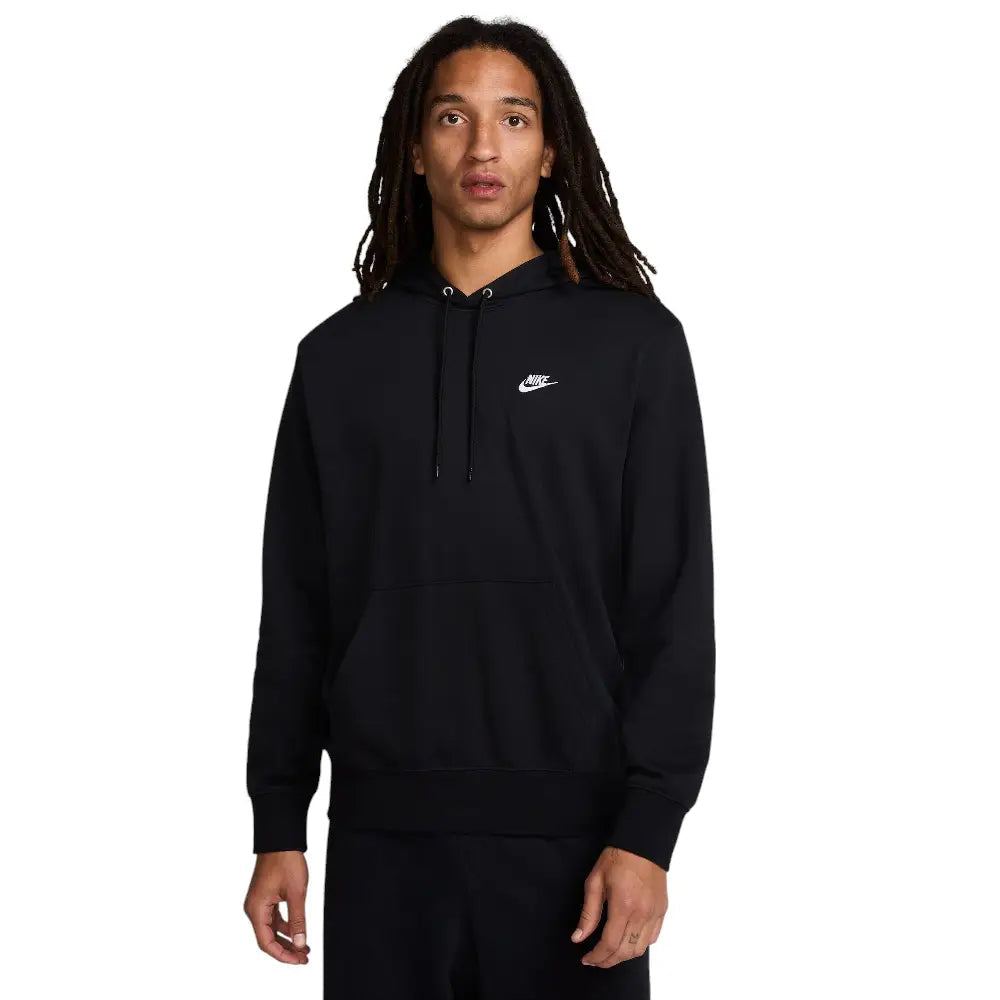 Nike Felpa Club French Terry con Cappuccio Nero