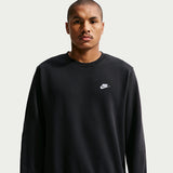 Felpa Club Girocollo in Fleece - Nero