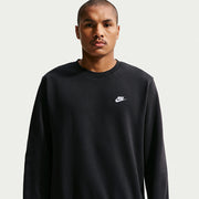 Felpa Club Girocollo in Fleece - Nero