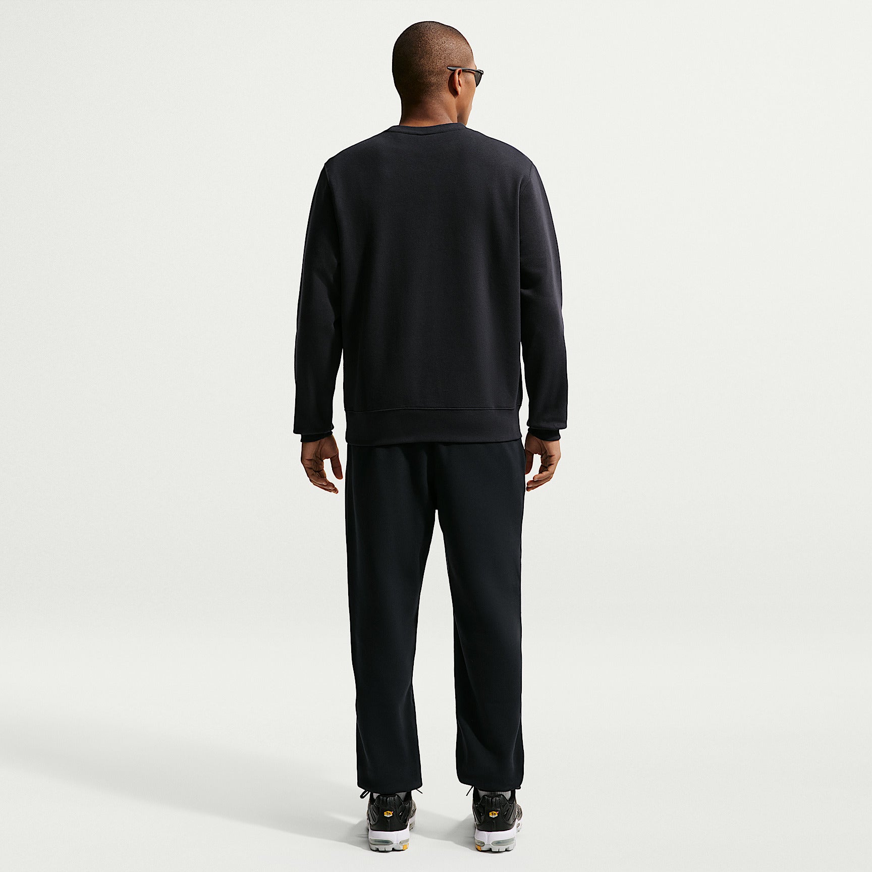Felpa Club Girocollo in Fleece - Nero