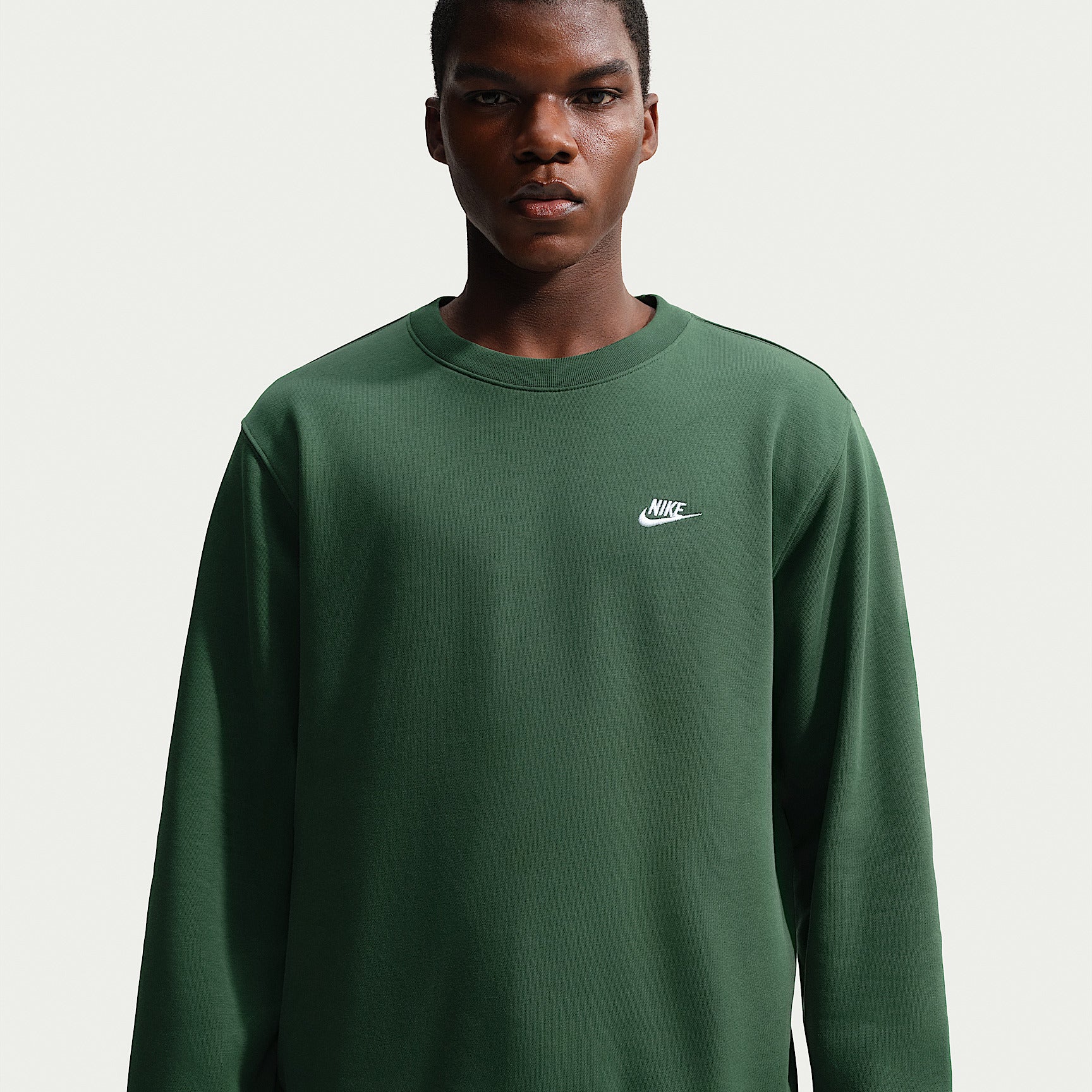Felpa Club Girocollo in Fleece - Verde