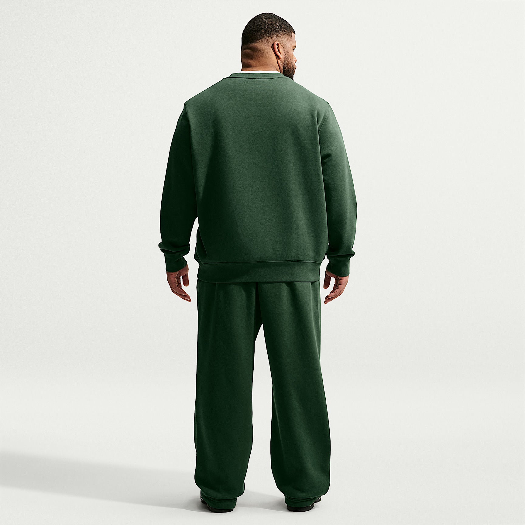 Felpa Club Girocollo in Fleece - Verde