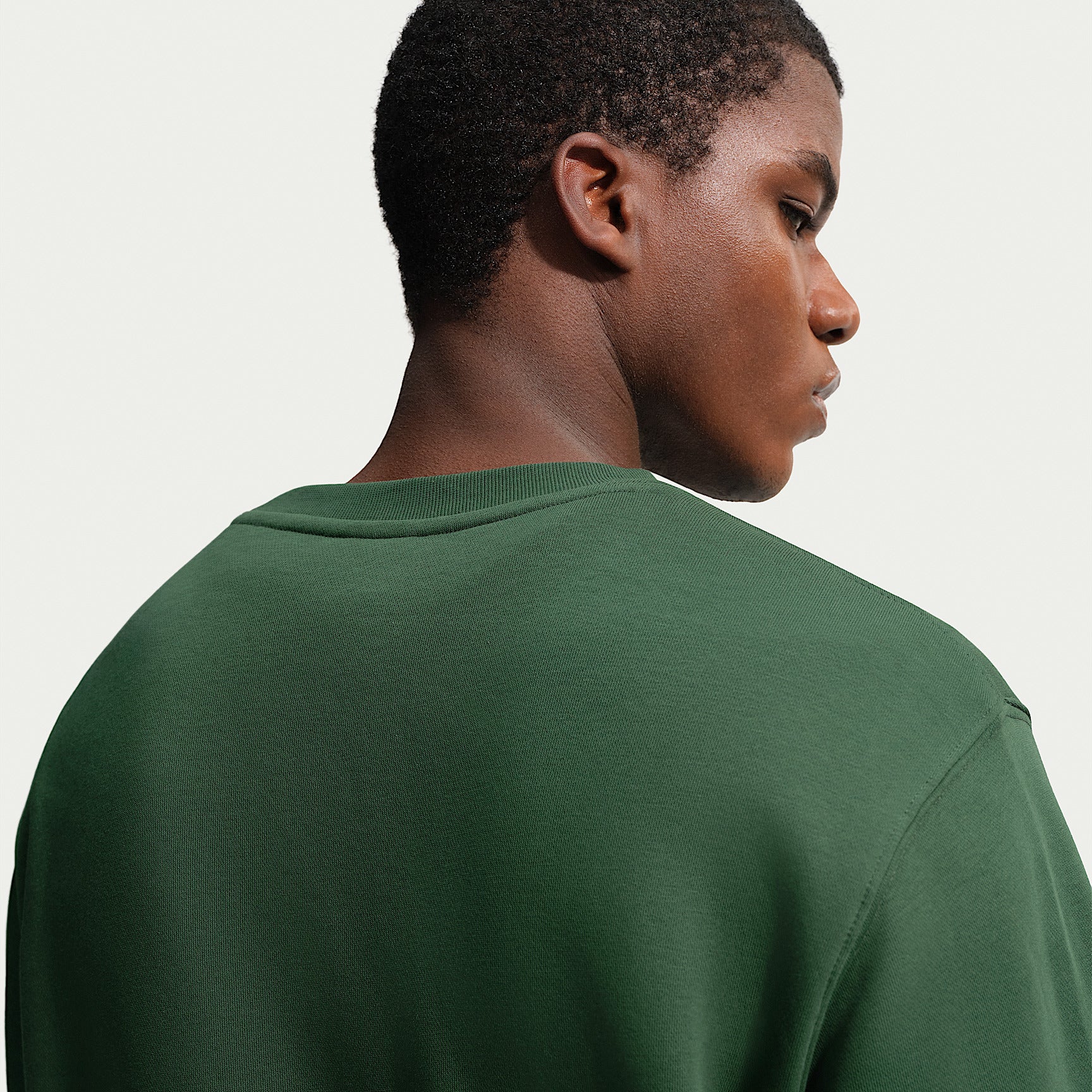 Felpa Club Girocollo in Fleece - Verde