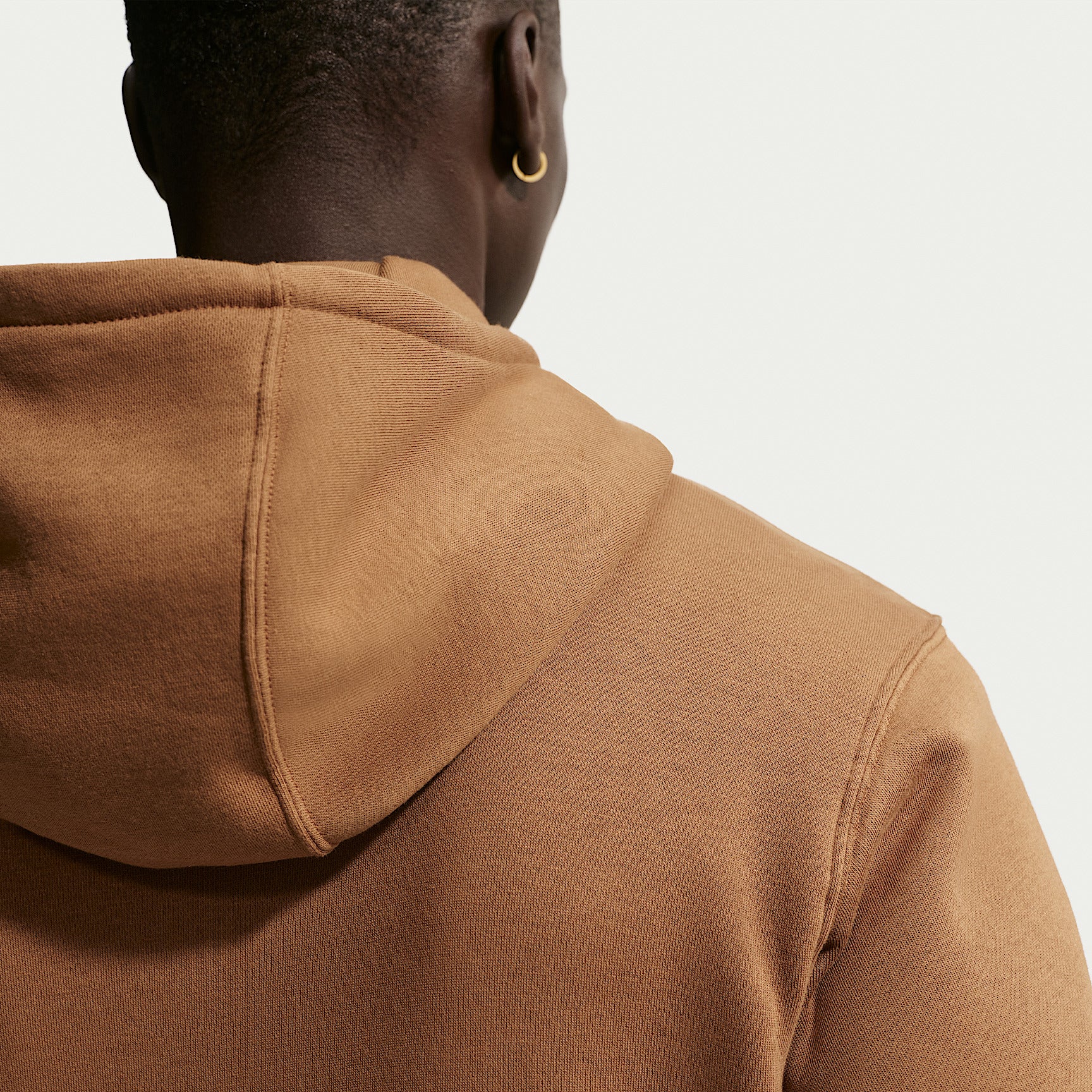 Felpa Club Pullover con Cappuccio - Marrone