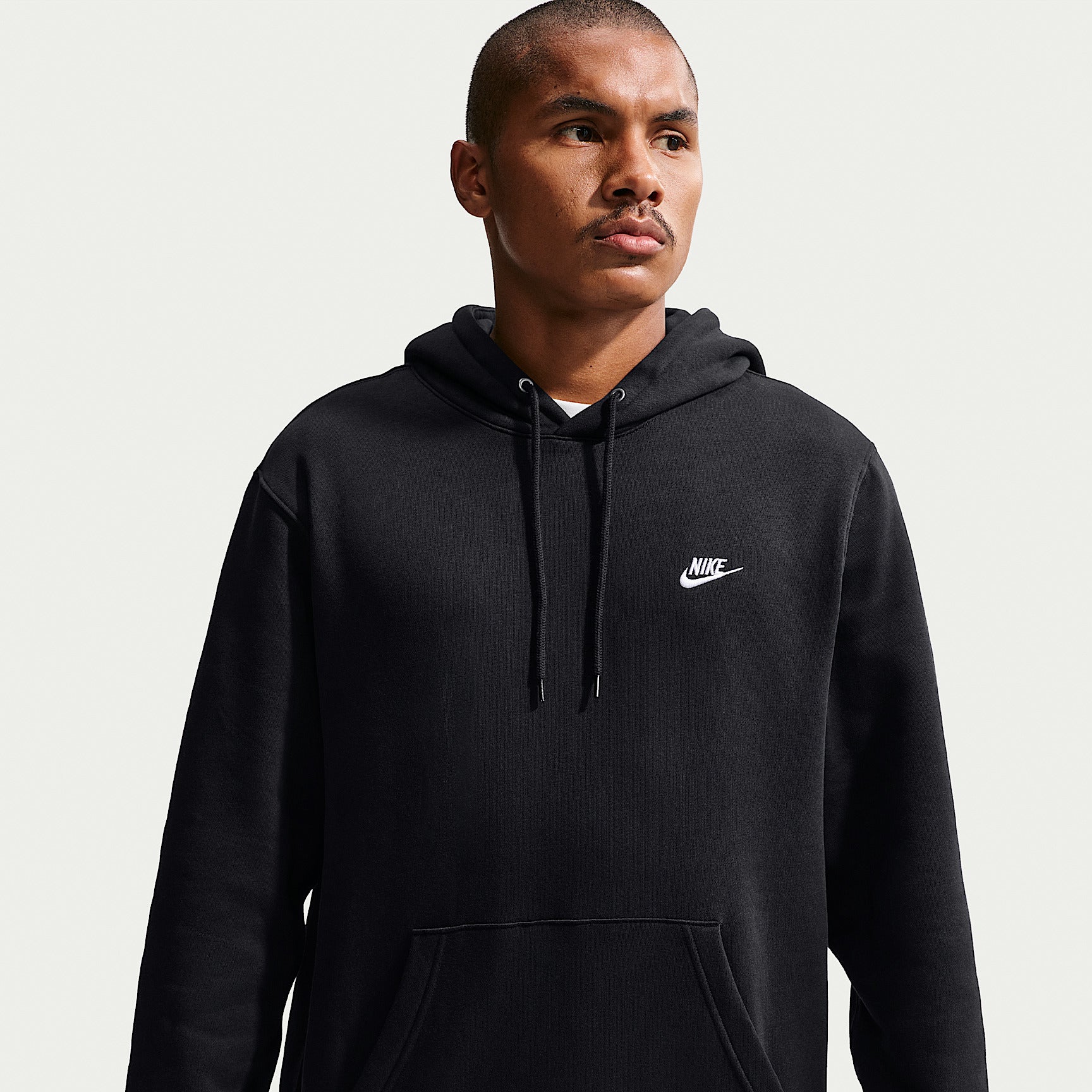 Felpa Club Pullover con Cappuccio - Nero