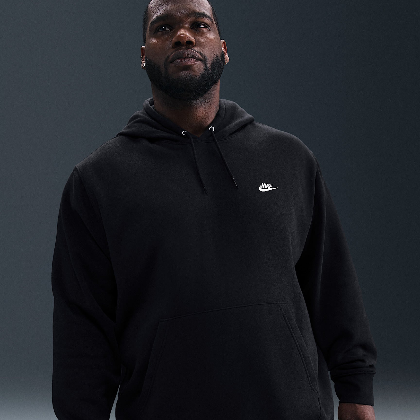 Felpa Club Pullover con Cappuccio - Nero