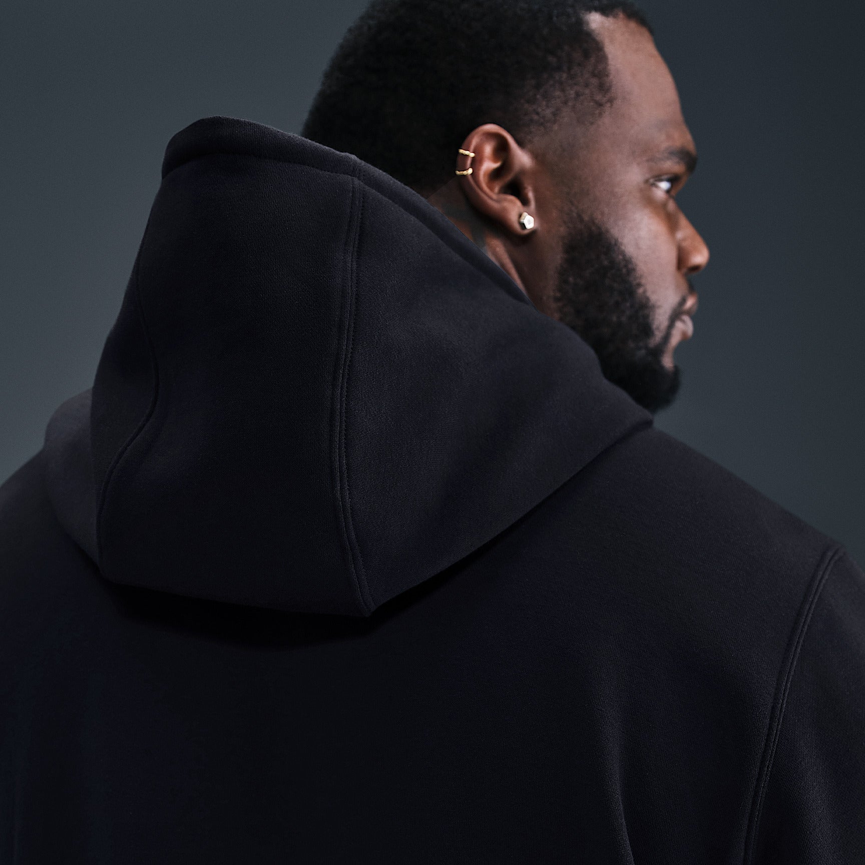 Felpa Club Pullover con Cappuccio - Nero