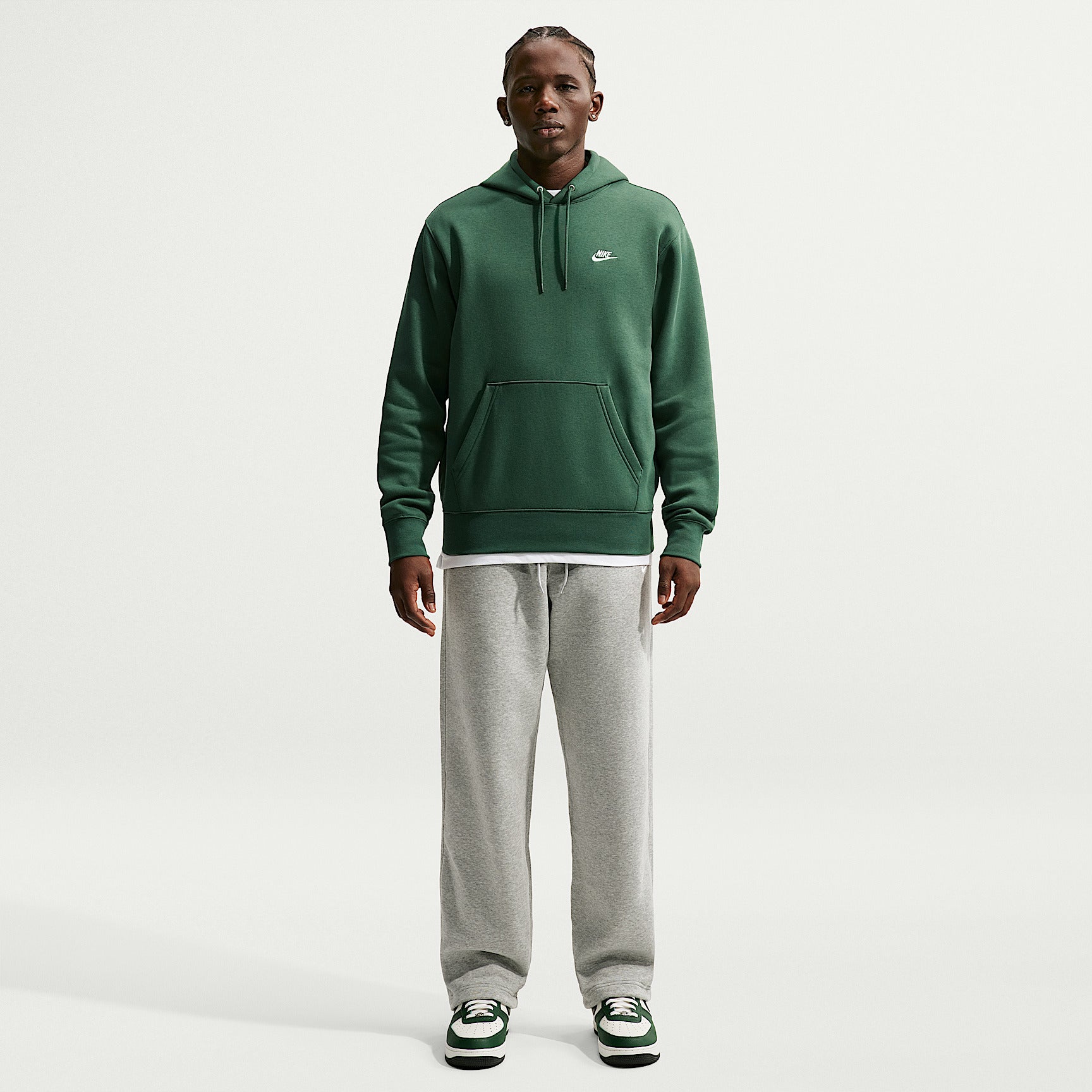 Felpa Club Pullover con Cappuccio - Verde