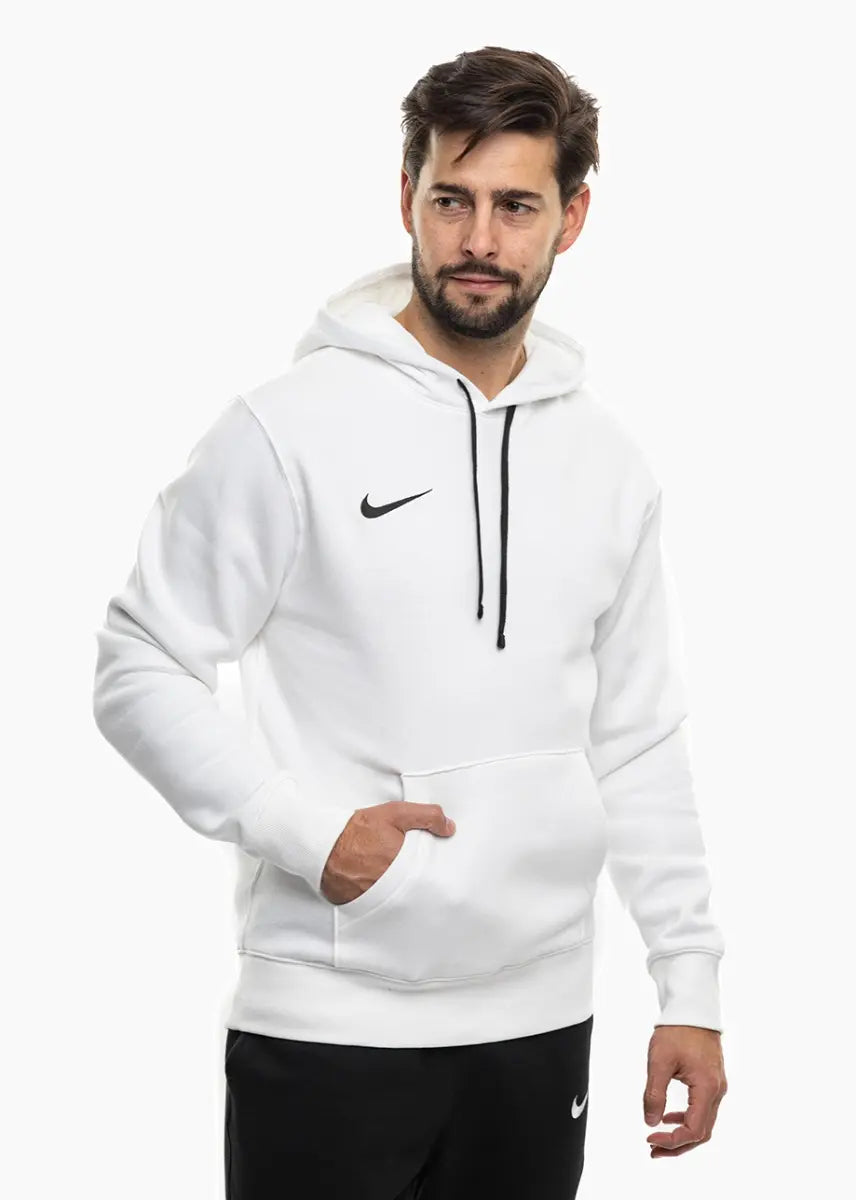Felpa Park 26 Fleece con Cappuccio - Bianco