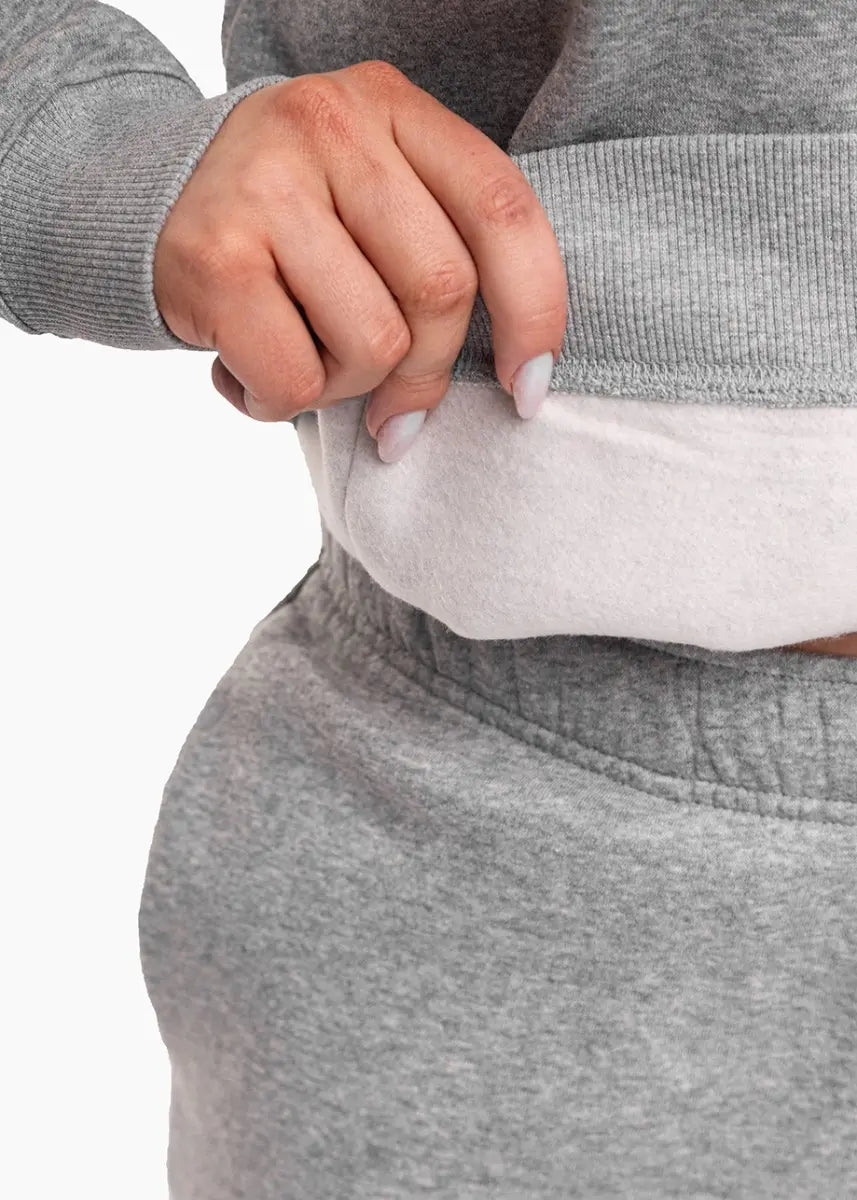 Felpa Park 26 Fleece con Cappuccio e Zip Intera (Donna) - Grigio