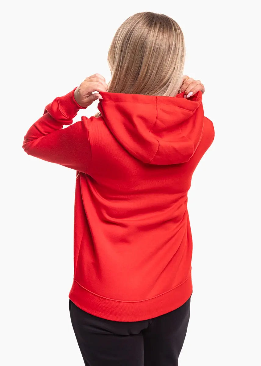 Felpa Park 26 Fleece con Cappuccio e Zip Intera (Donna) - Rosso