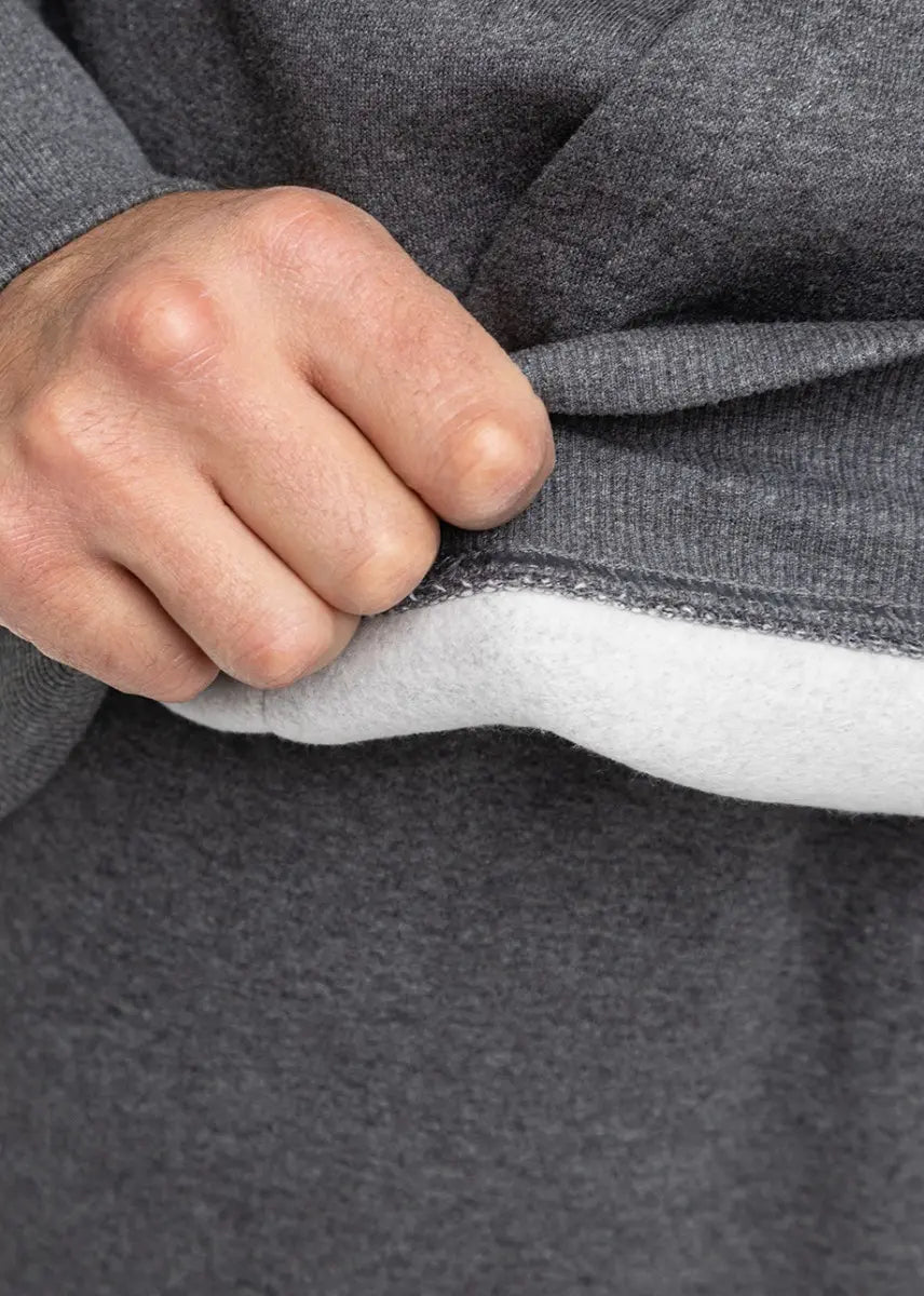 Felpa Park 26 Fleece con Cappuccio e Zip Intera - Grigio