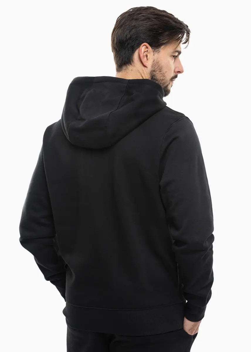 Felpa Park 26 Fleece con Cappuccio e Zip Intera - Nero