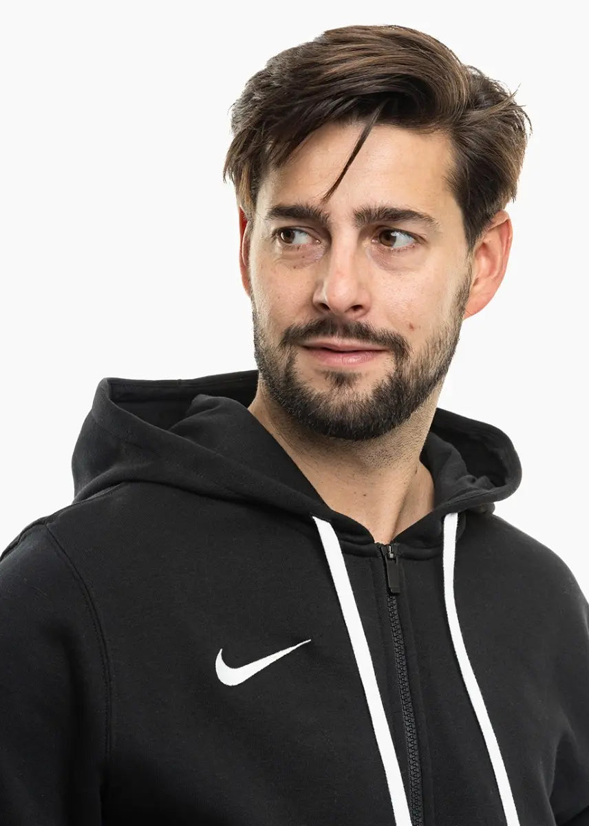 Felpa Park 26 Fleece con Cappuccio e Zip Intera - Nero