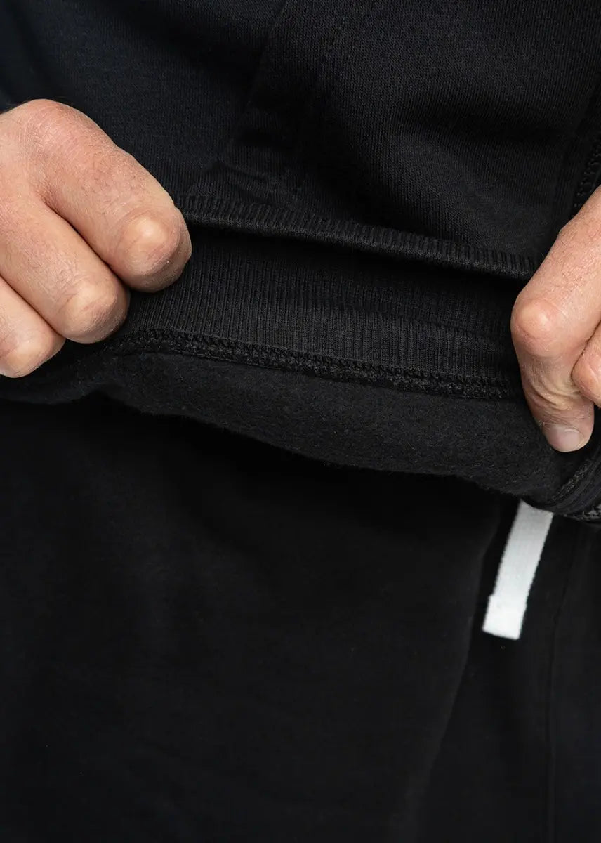 Felpa Park 26 Fleece con Cappuccio e Zip Intera - Nero