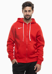 Felpa Park 26 Fleece con Cappuccio e Zip Intera - Rosso