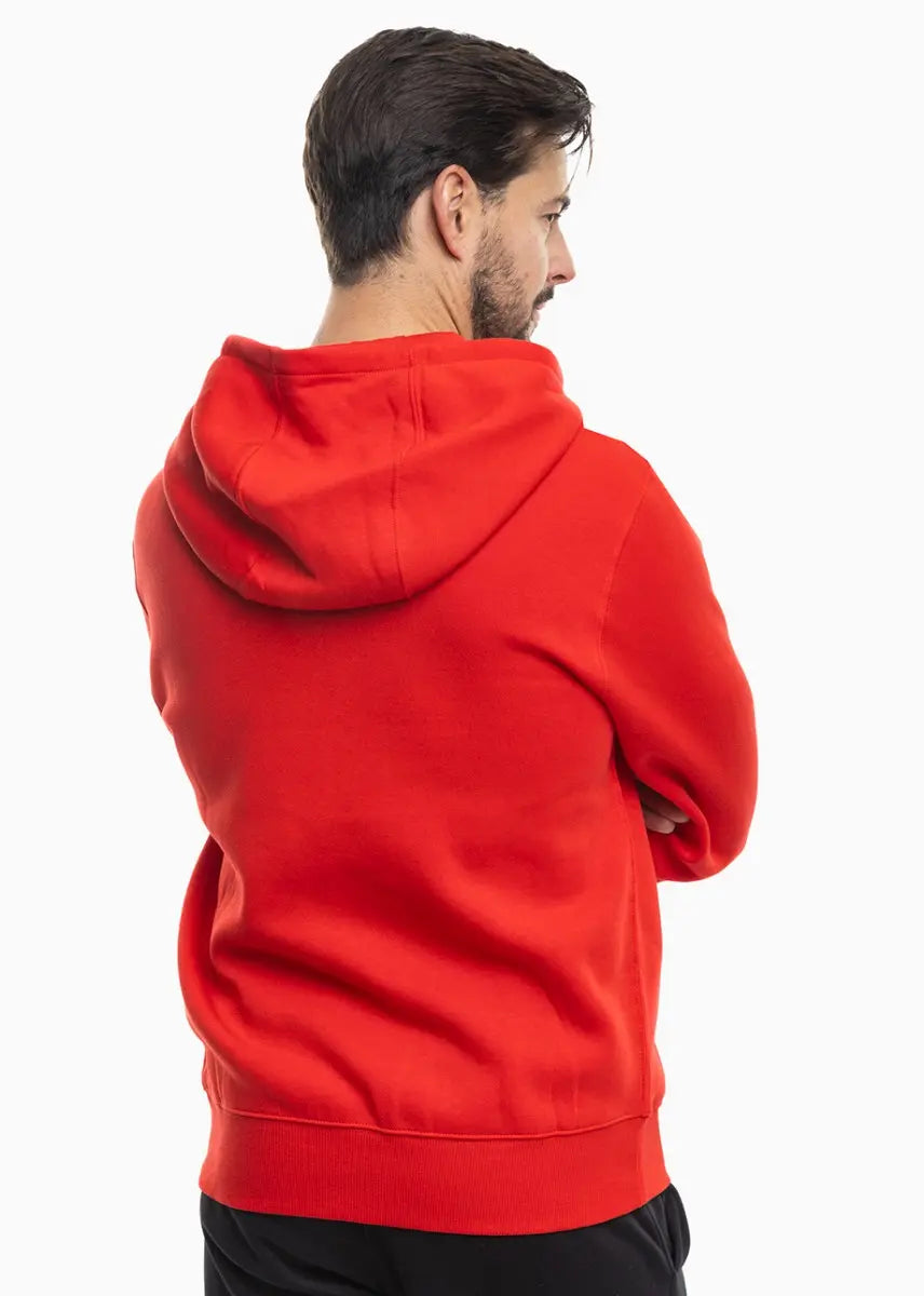 Felpa Park 26 Fleece con Cappuccio e Zip Intera - Rosso