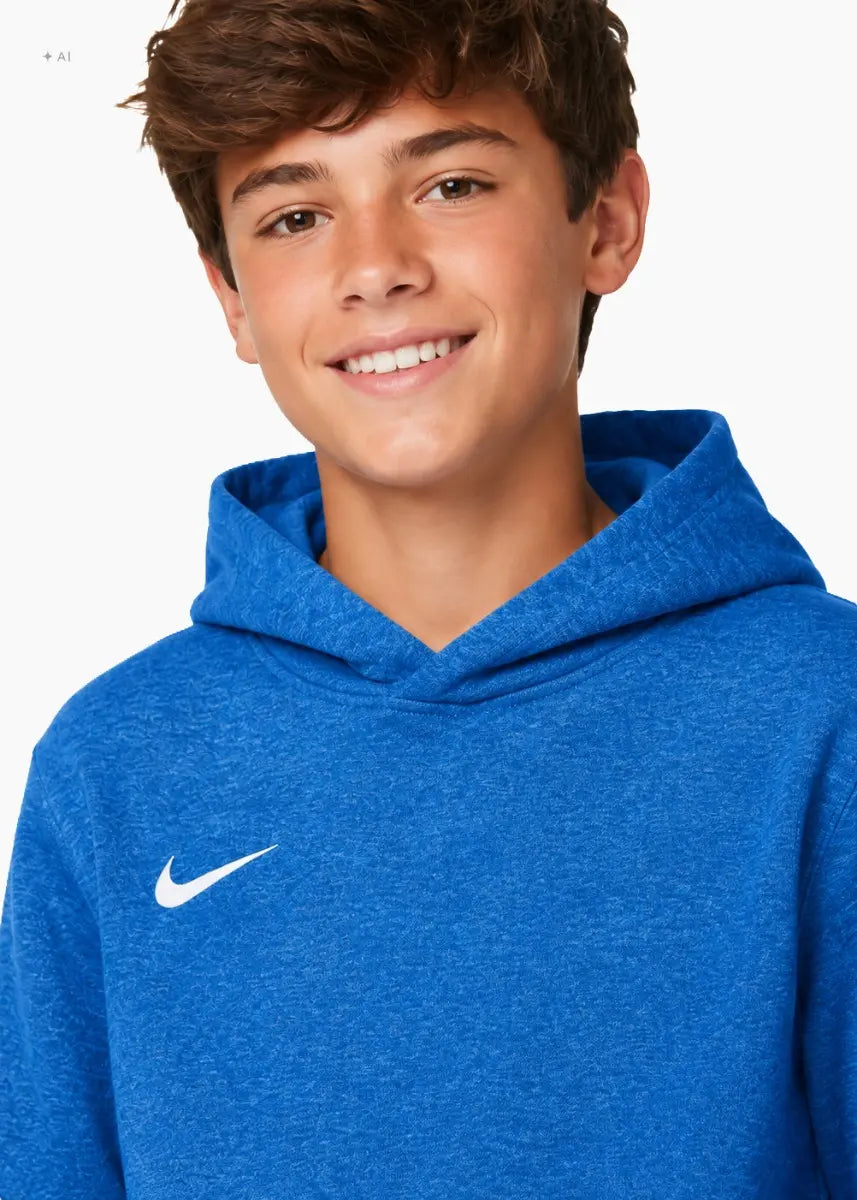 Felpa Park 26 Fleece con Cappuccio Junior - Blu