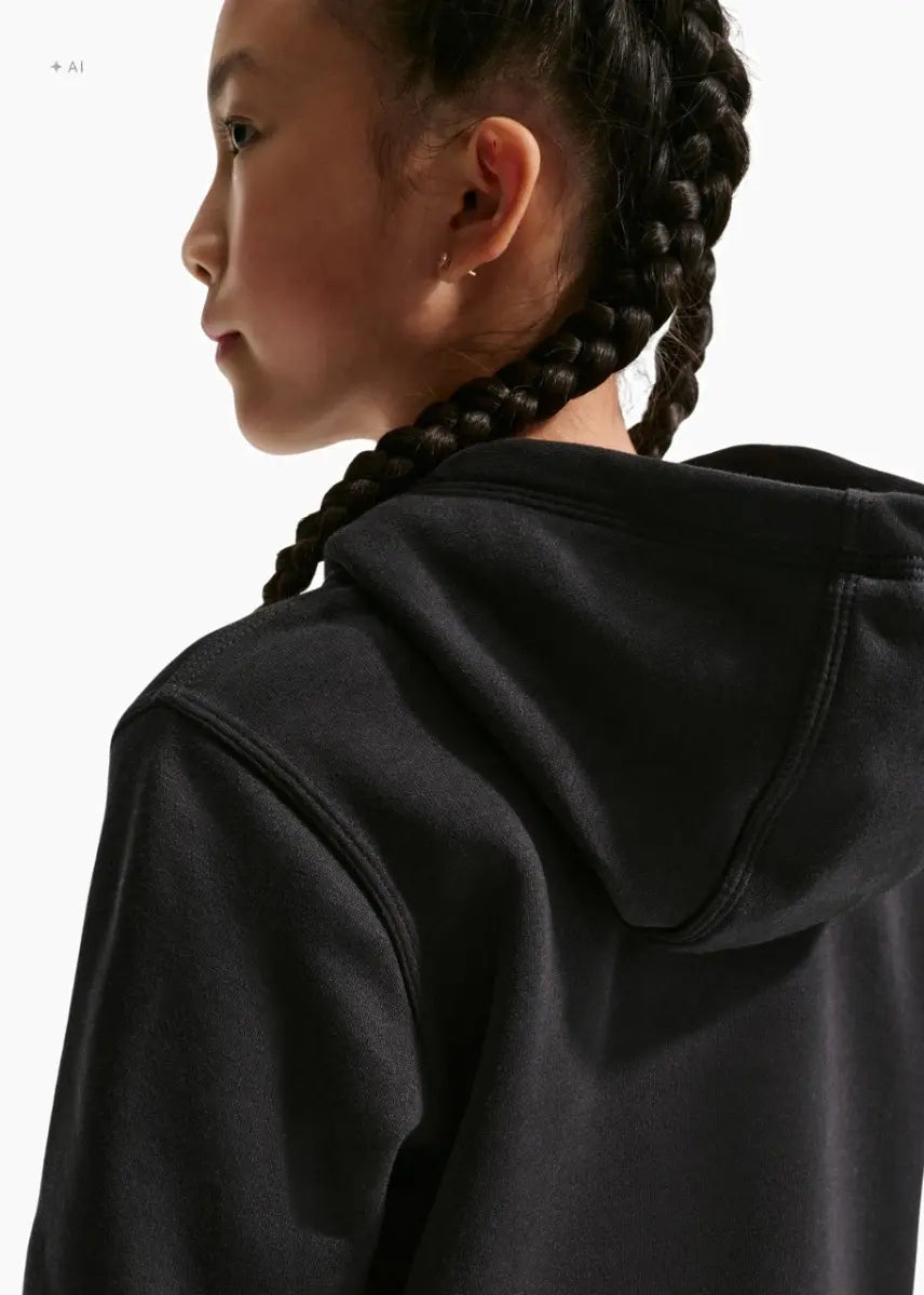 Felpa Park 26 Fleece con Cappuccio Junior - Nero