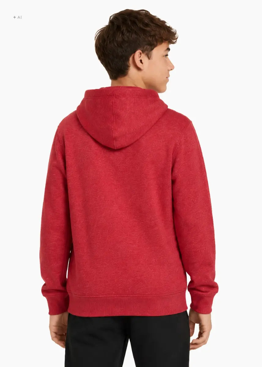 Felpa Park 26 Fleece con Cappuccio Junior - Rosso
