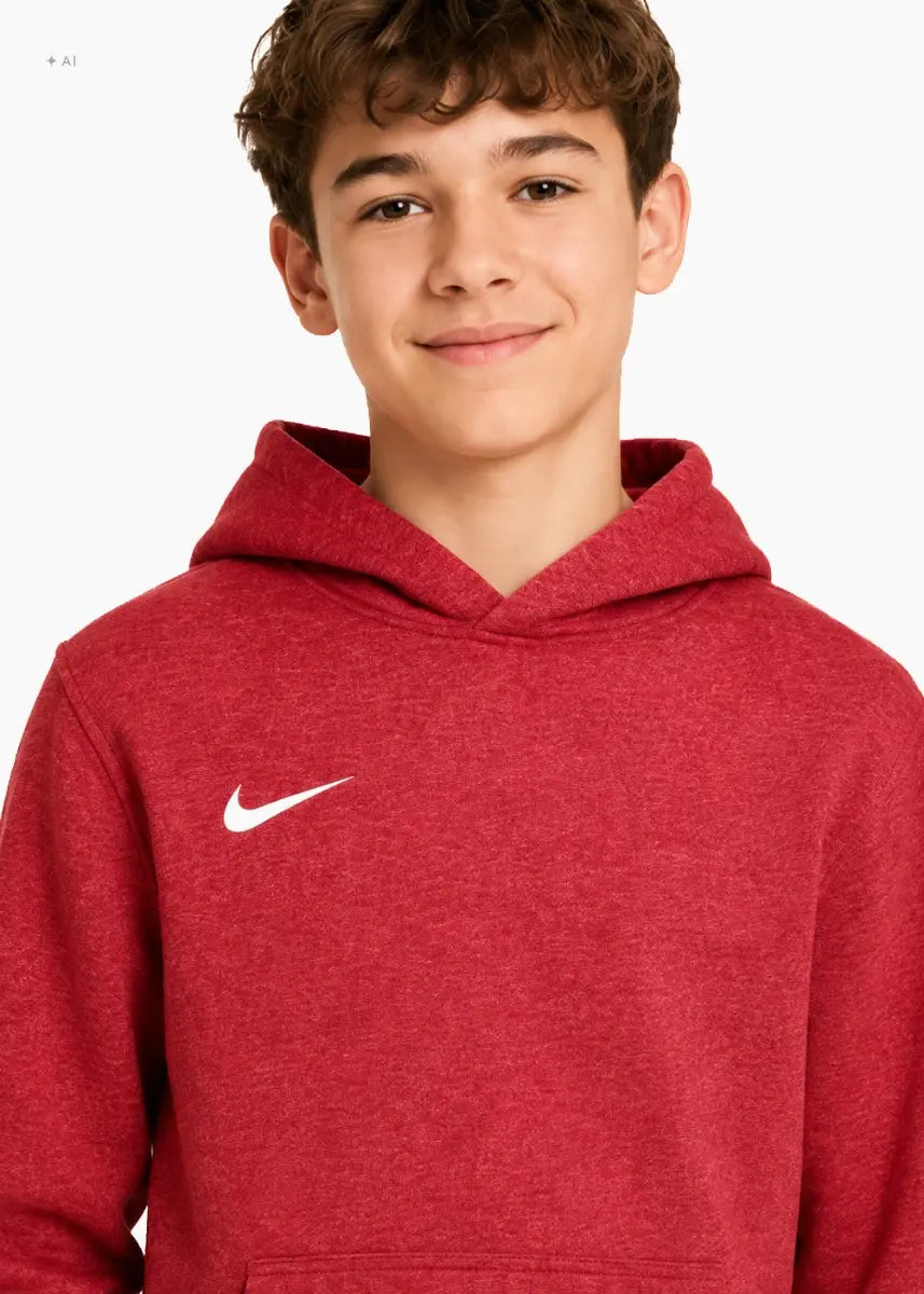 Felpa Park 26 Fleece con Cappuccio Junior - Rosso