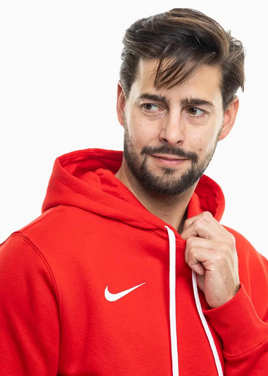 Felpa Park 26 Fleece con Cappuccio - Rosso