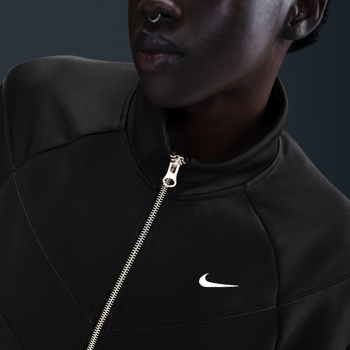 Giacca Windrunner Sportswear in Maglia - Nero