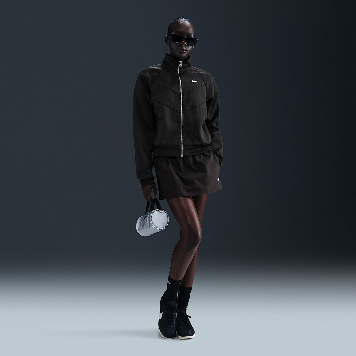 Giacca Windrunner Sportswear in Maglia - Nero