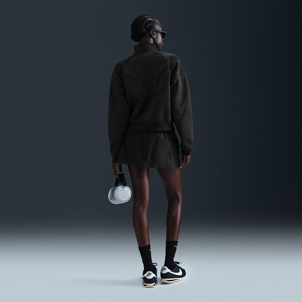 Giacca Windrunner Sportswear in Maglia - Nero