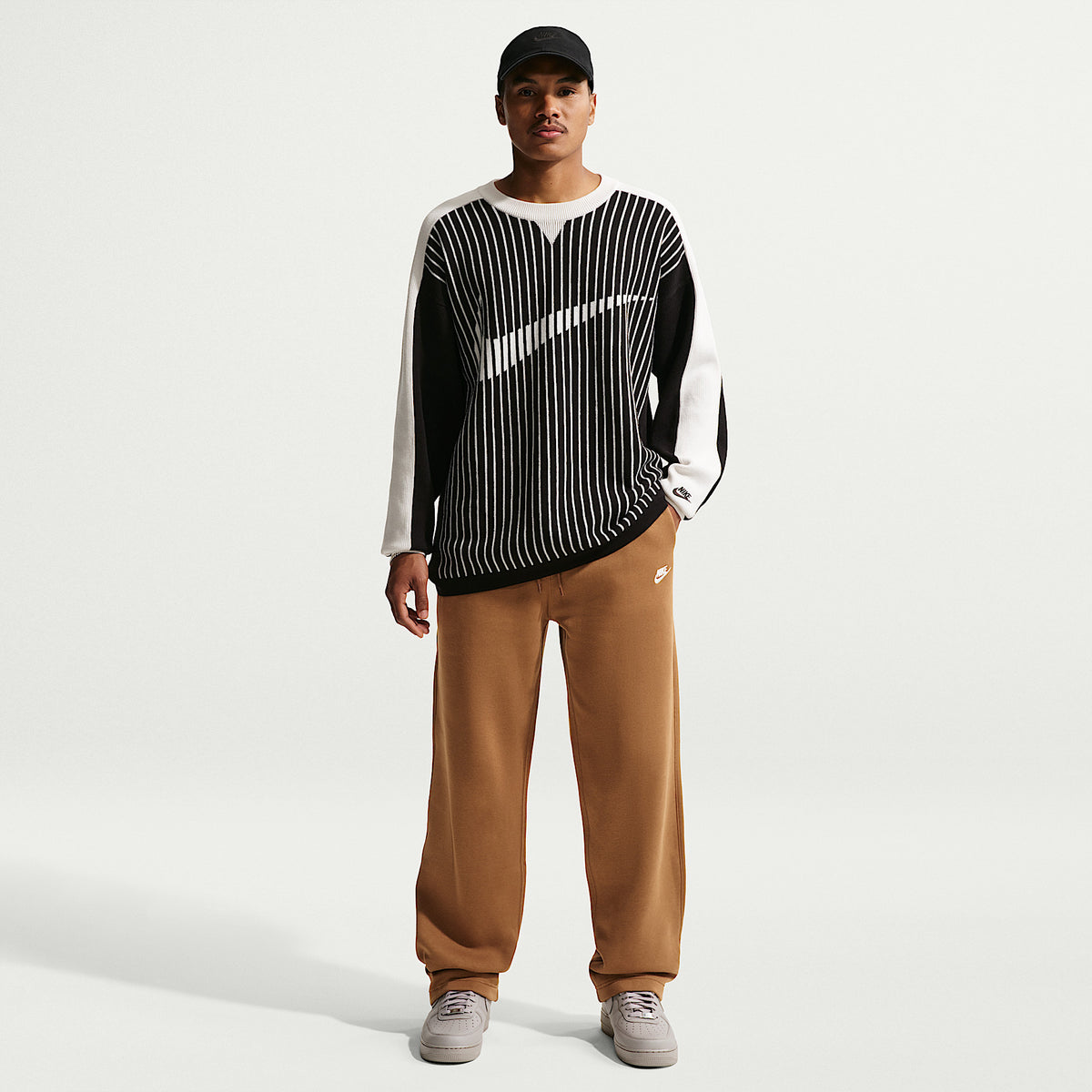 Pantaloni Club in Fleece con Orlo Aperto - Marrone