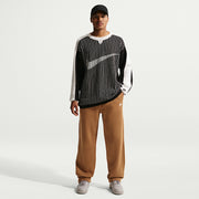 Pantaloni Club in Fleece con Orlo Aperto - Marrone