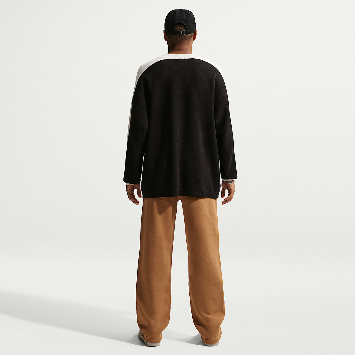 Pantaloni Club in Fleece con Orlo Aperto - Marrone