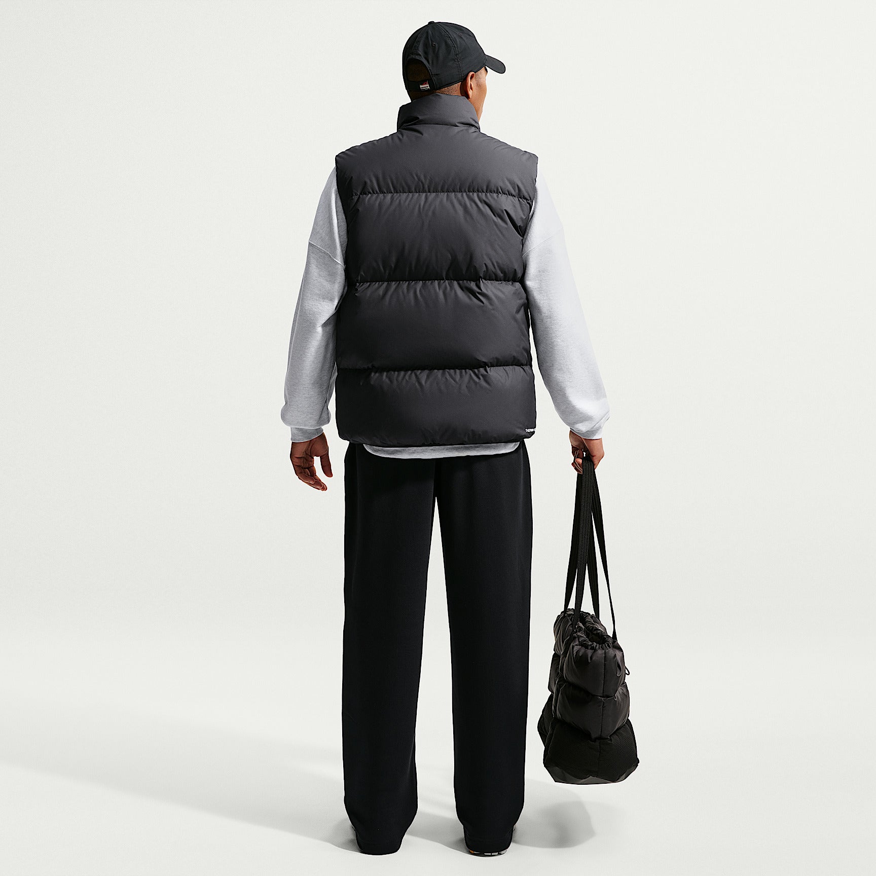 Pantaloni Club in Fleece con Orlo Aperto - Nero