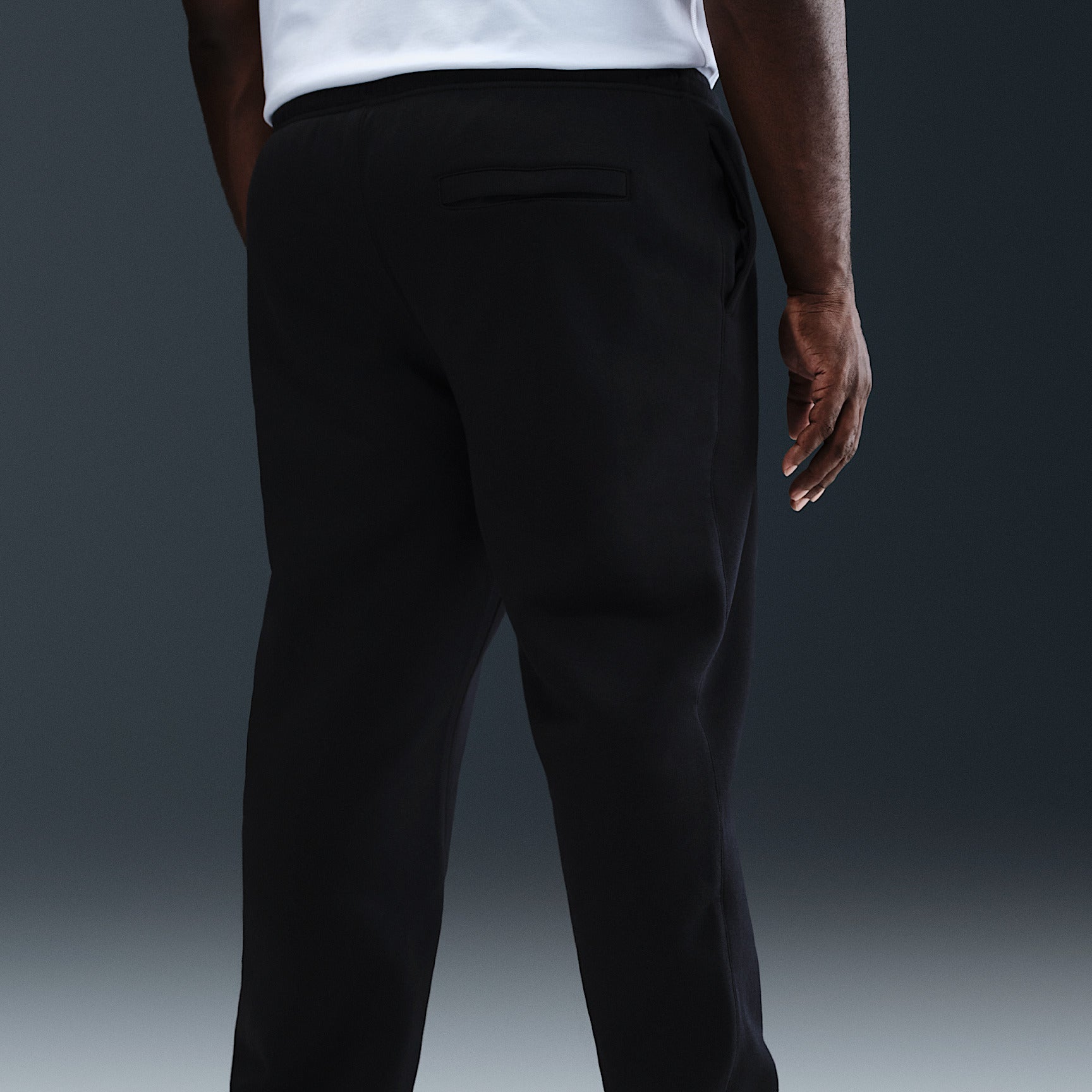 Pantaloni Club in Fleece con Orlo Aperto - Nero