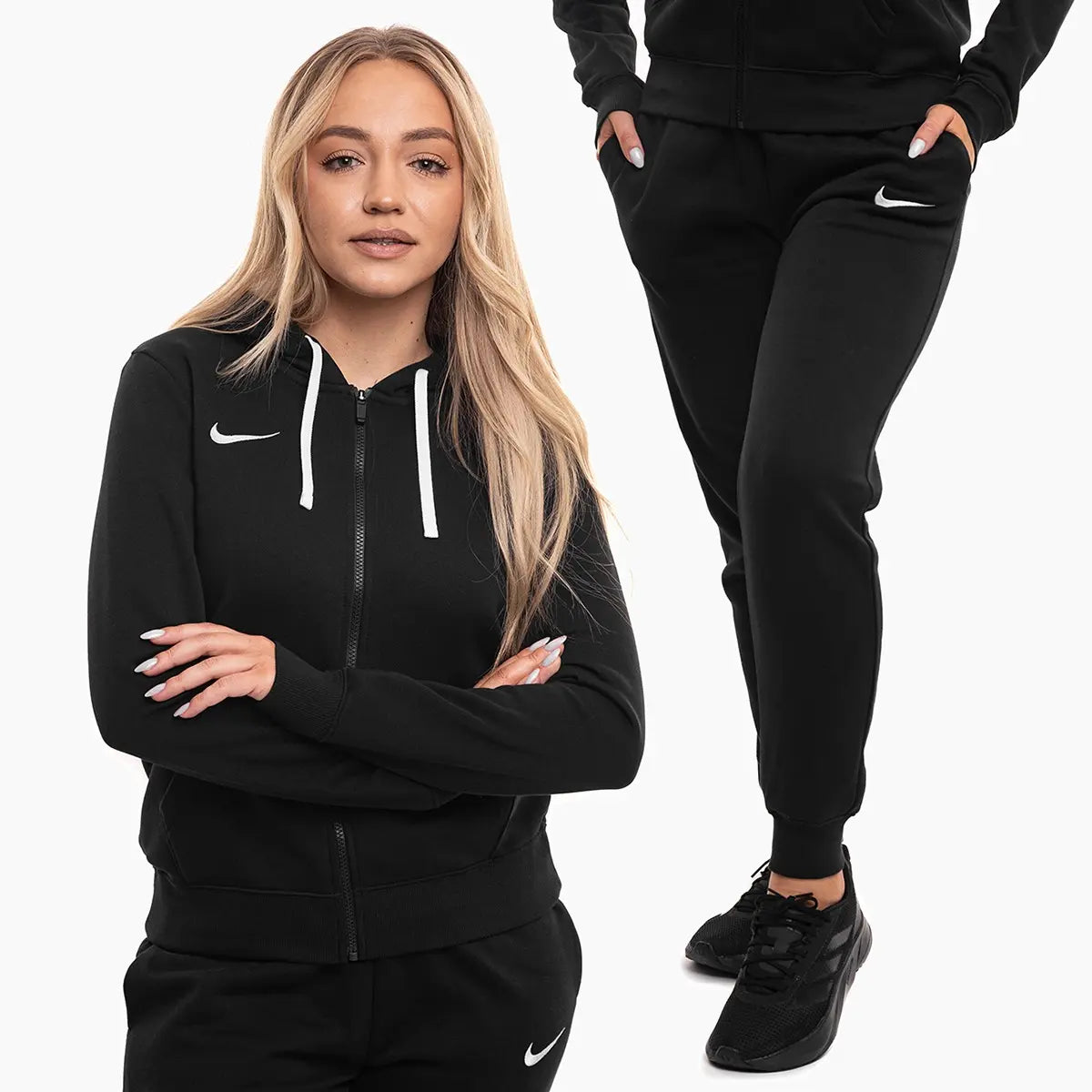 Pantaloni Park 26 Fleece (Donna) - Nero