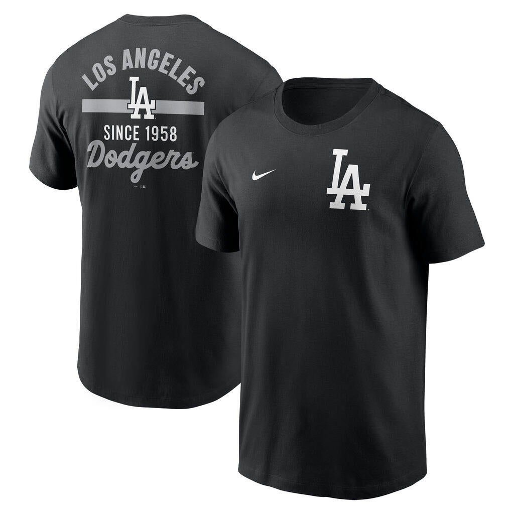 Nike T-Shirt MLB Los Angeles Dodgers 2-Hit Nero