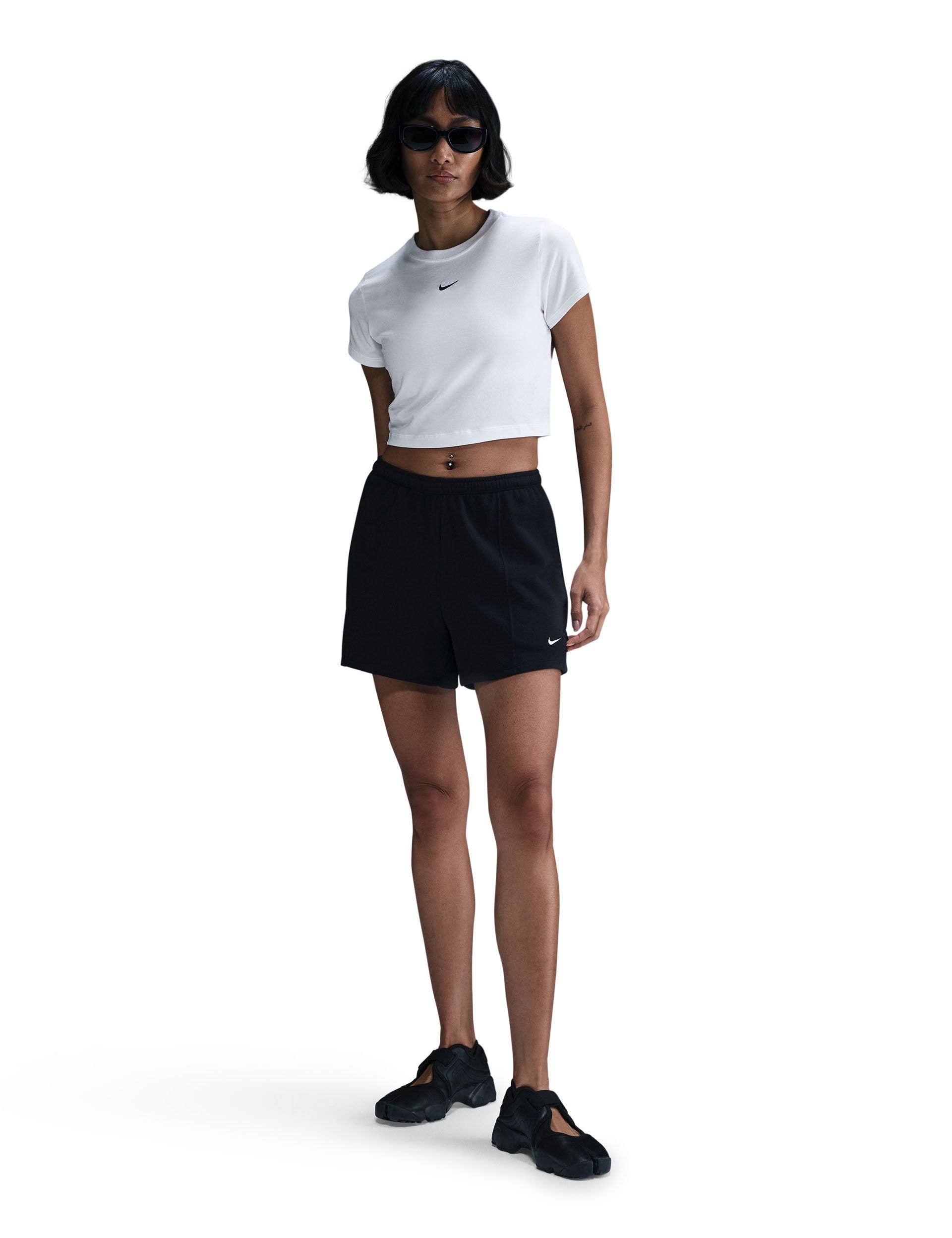 Nike T-Shirt Sportswear Chill Knit Crop Bianco