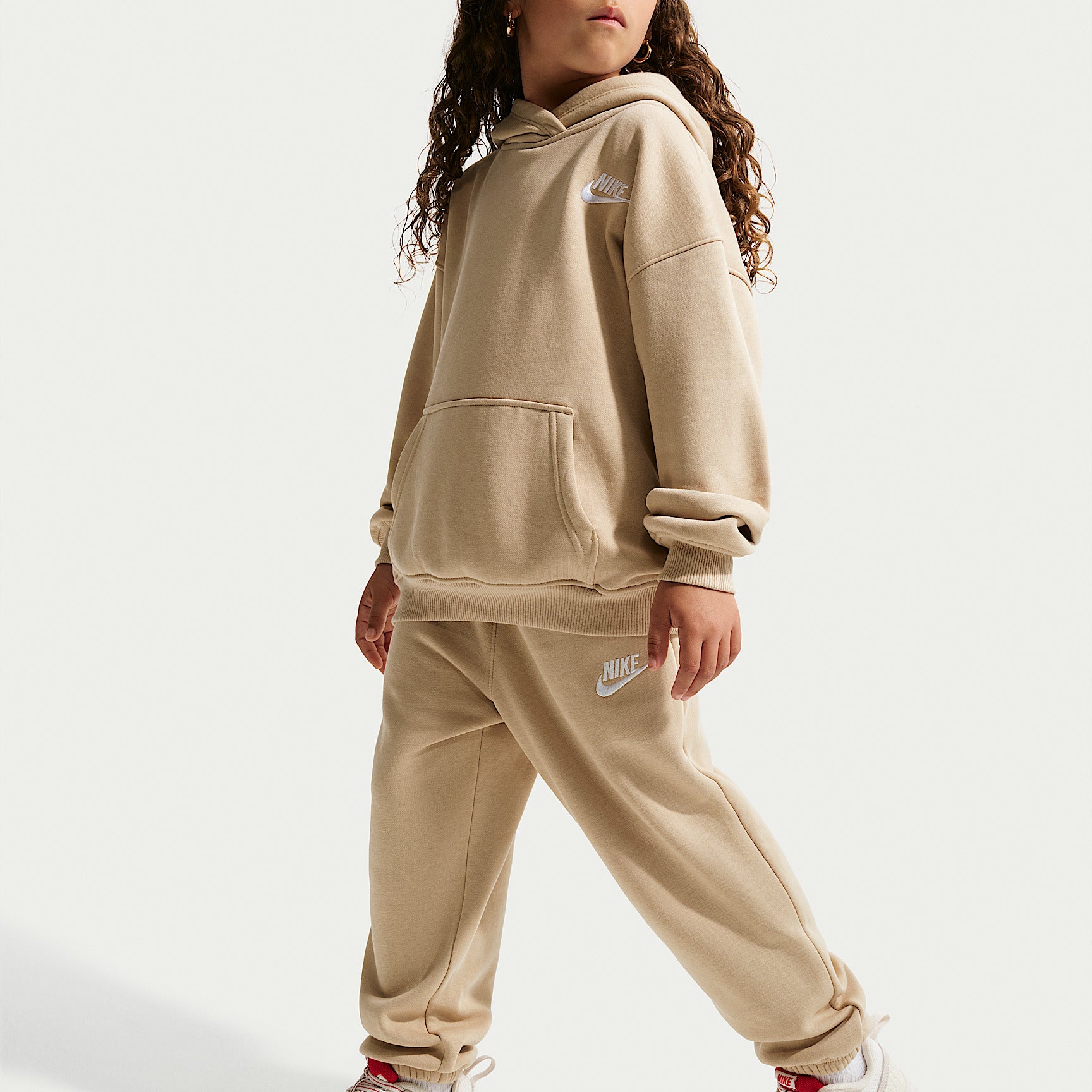 Tuta Club Fleece Oversize 2 Pezzi - Beige