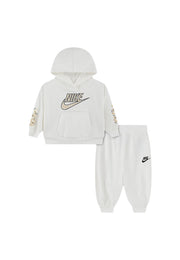 Tuta Girls con Cappuccio Floral Baby - Bianco