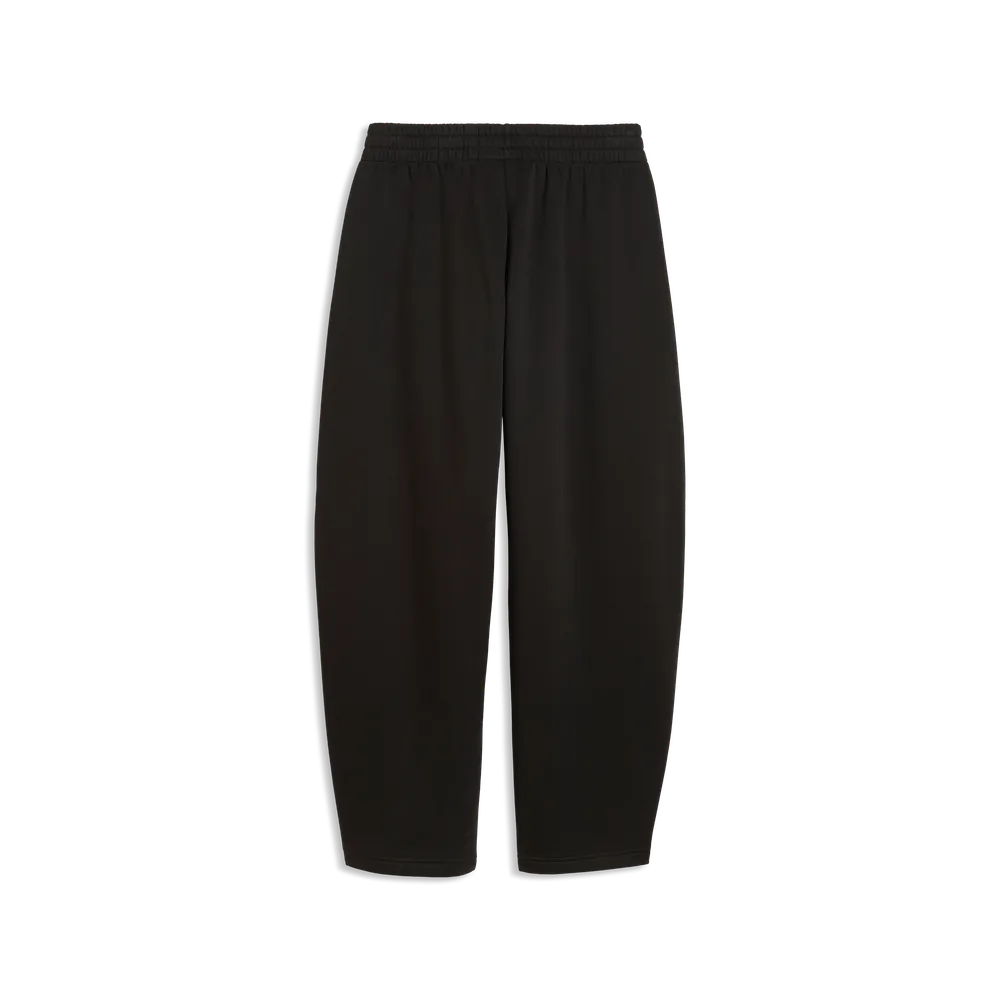 Pantaloni Essentials Relaxed Barrel Leg Pants Fleece - Nero