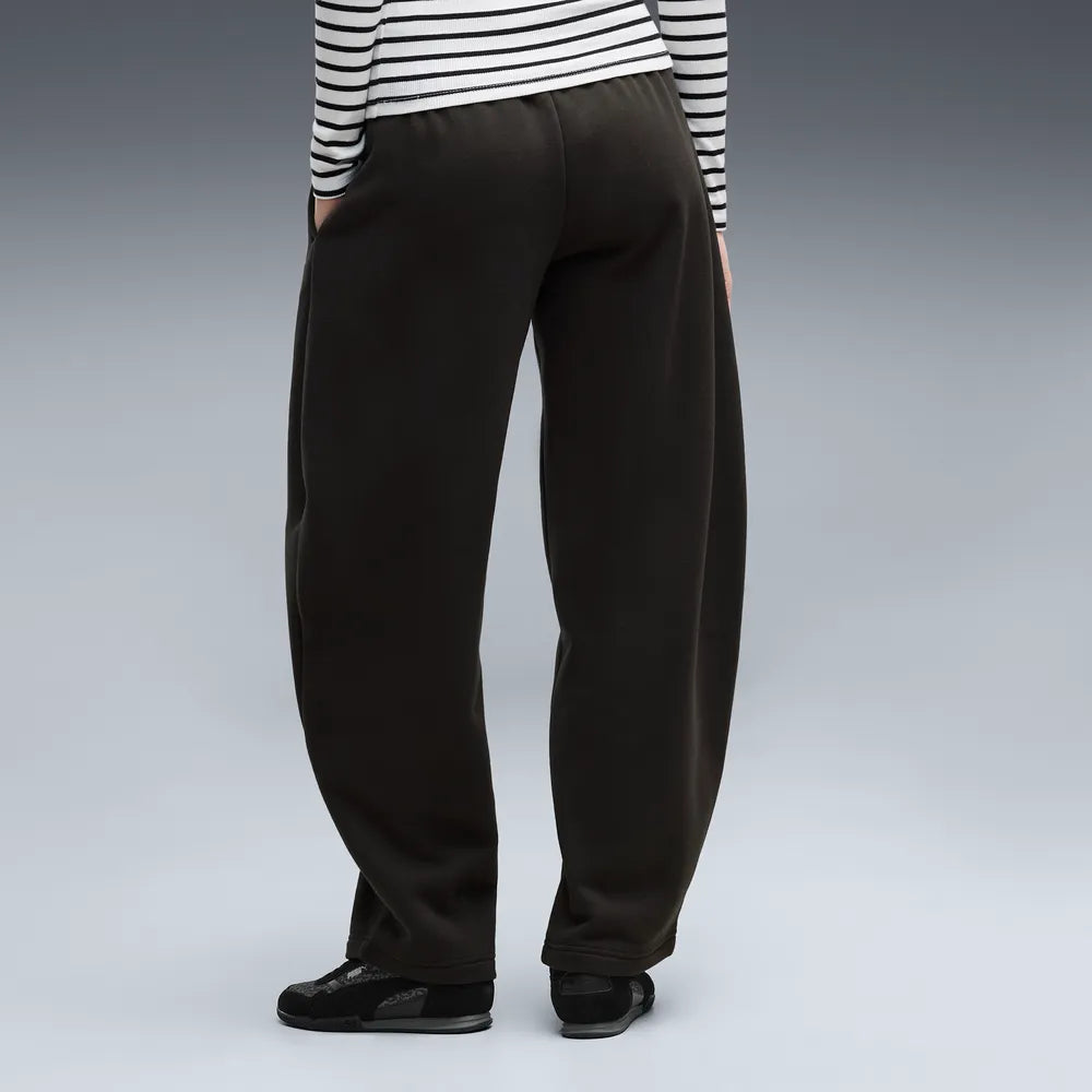 Pantaloni Essentials Relaxed Barrel Leg Pants Fleece - Nero