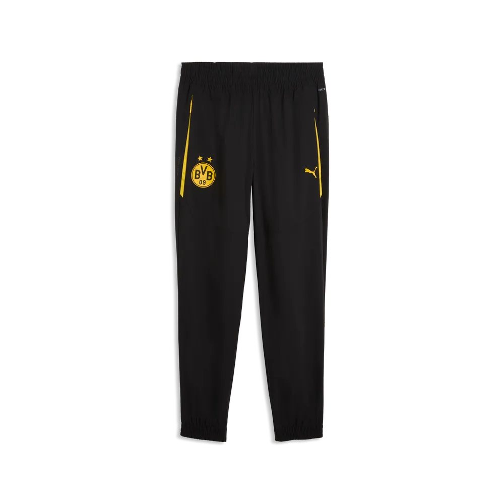 Pantaloni in tessuto Borussia Dortmund PUMATECH da uomo - Nero