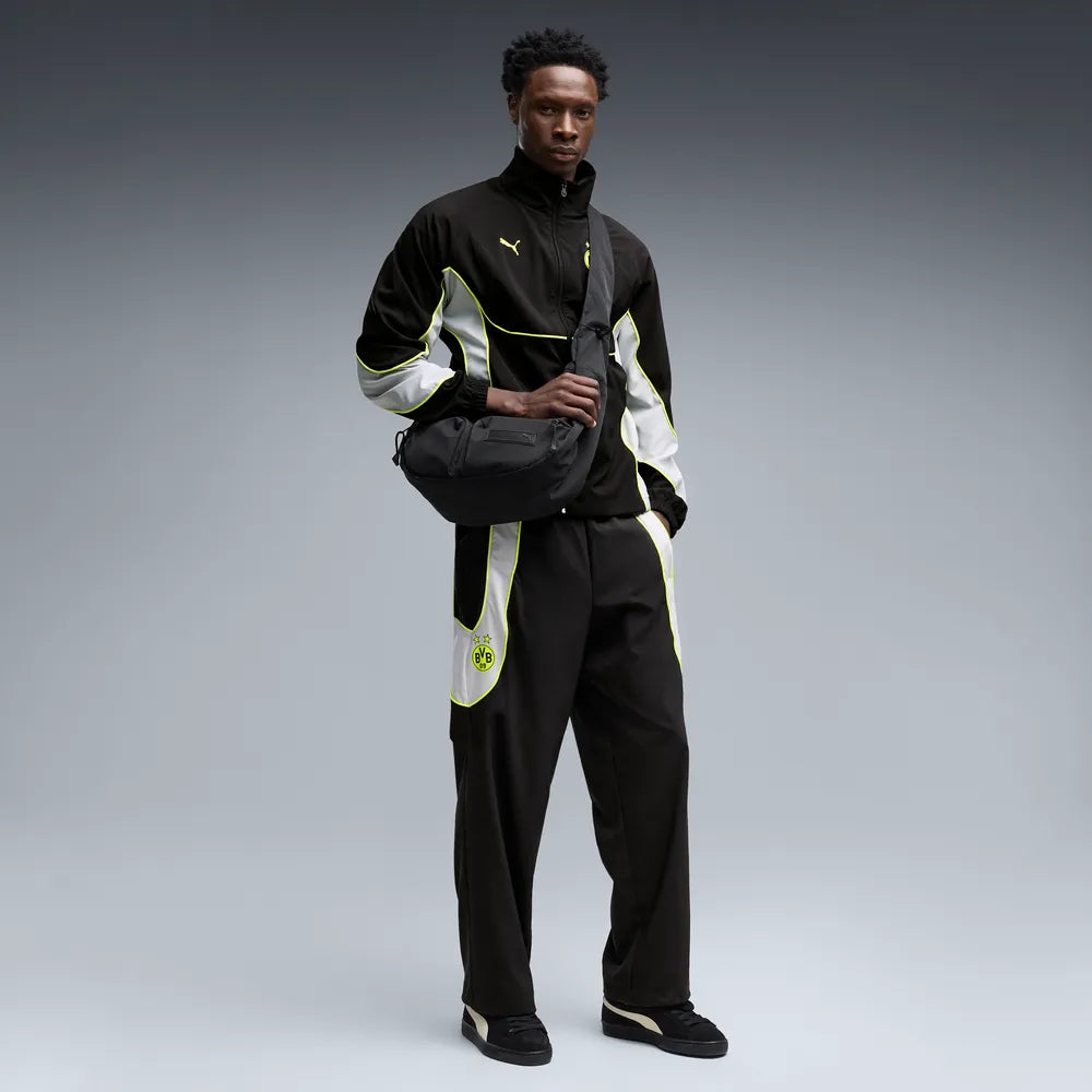 Pantaloni sportivi Borussia Dortmund PUMATECH-X dal taglio rilassato da uomo - Nero
