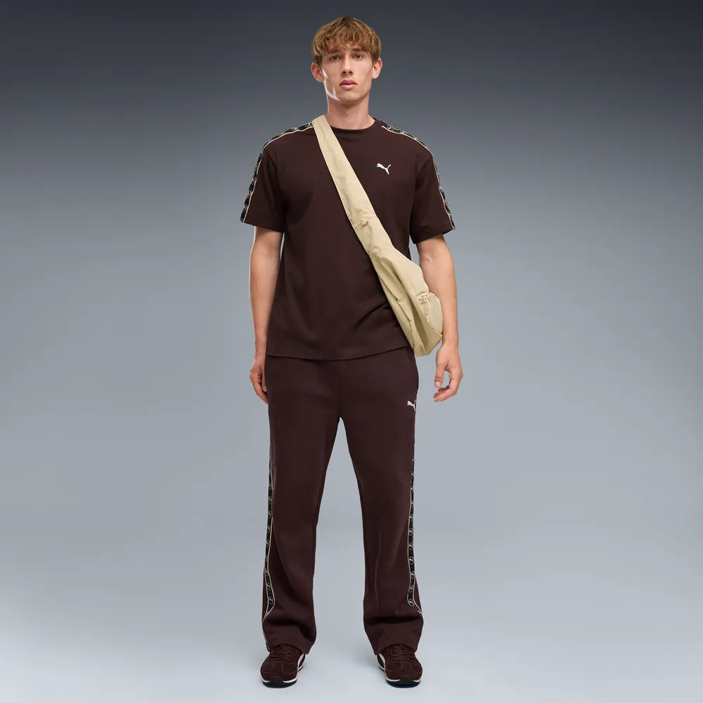 Pantaloni Essentials Elevated Tape dal taglio morbido da uomo - Marrone Cioccolato