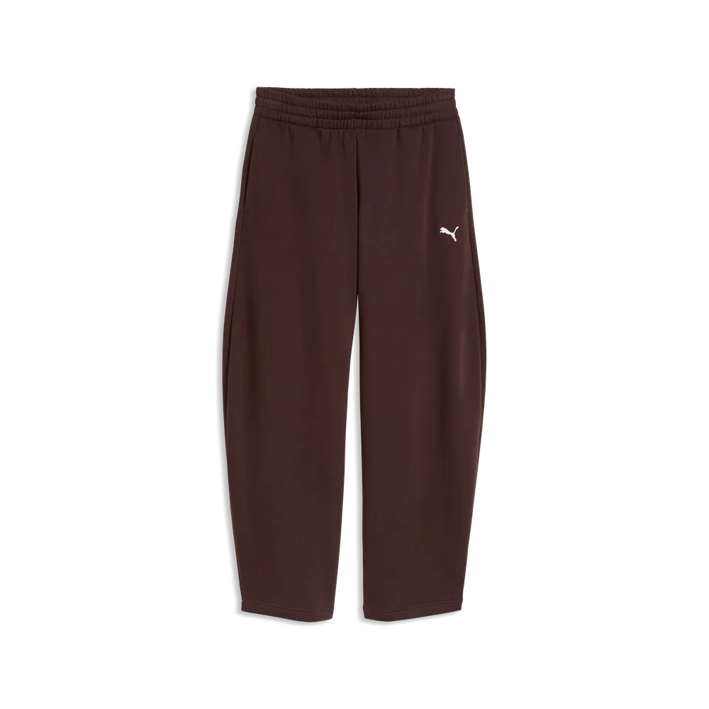 Pantaloni Essentials Relaxed Barrel Leg Pants Fleece - Marrone Cioccolato