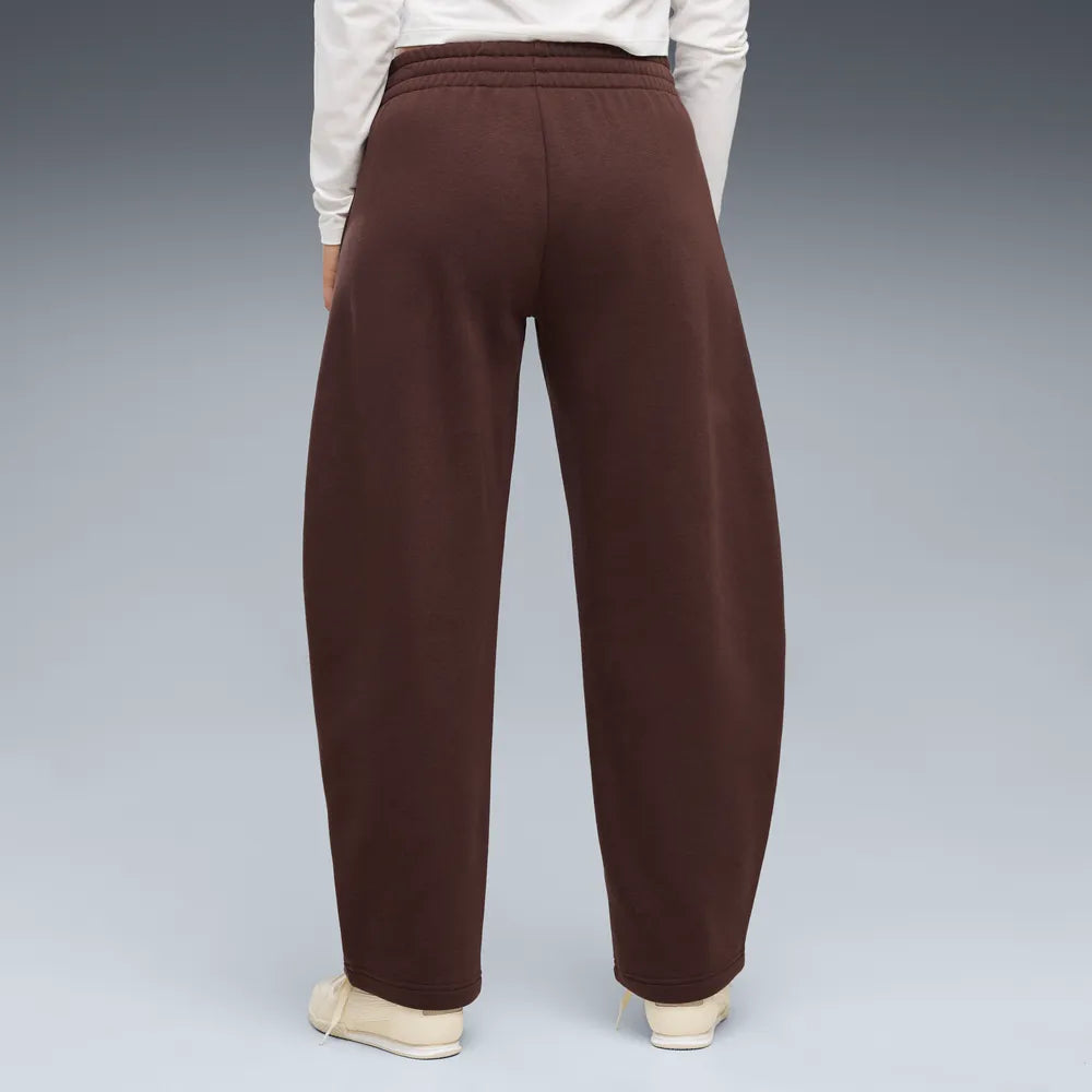 Pantaloni Essentials Relaxed Barrel Leg Pants Fleece - Marrone Cioccolato