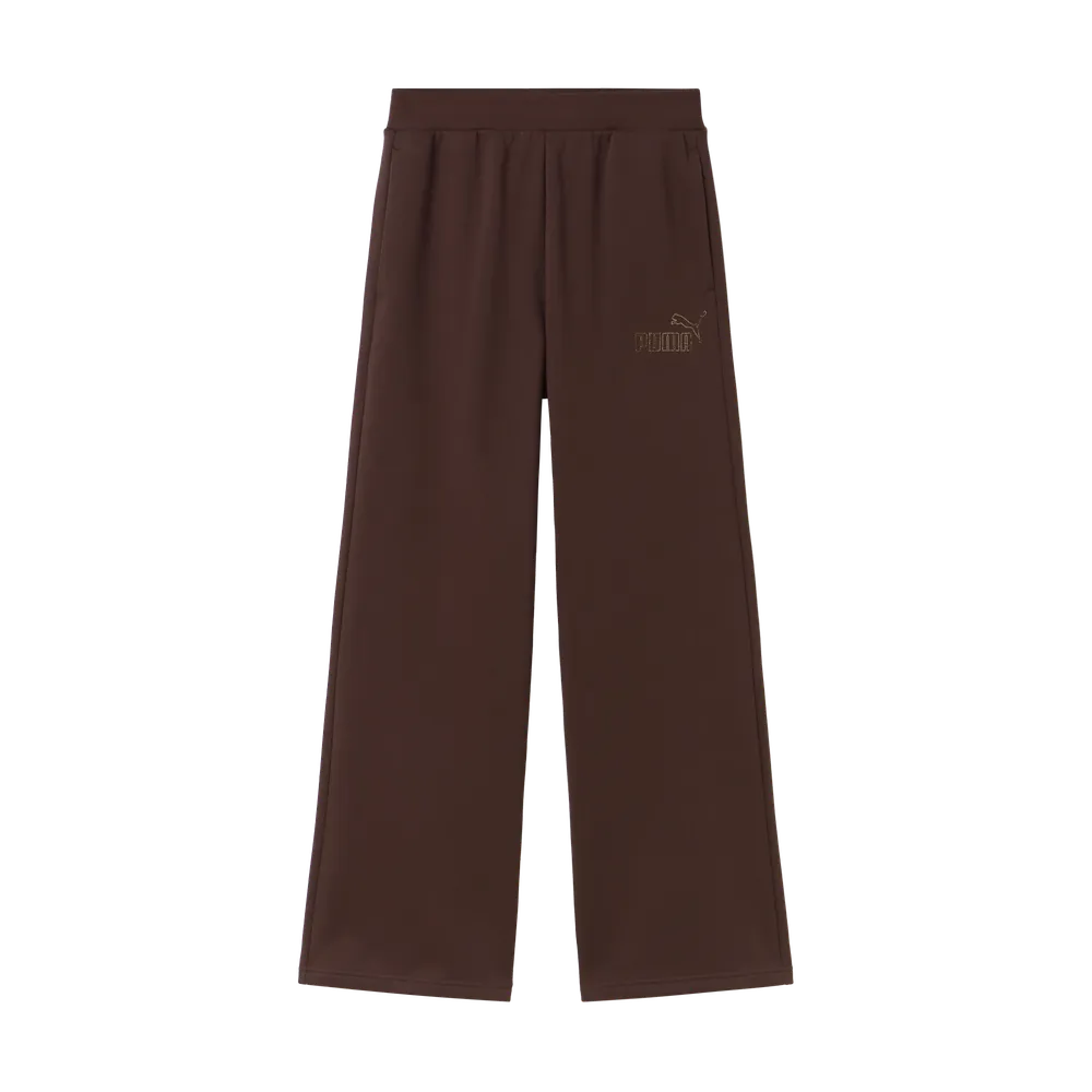 Pantaloni Essentials Elevated High-Waist Straight Leg Pant - Marrone Cioccolato