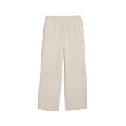 Pantaloni a gamba larga in pile Essentials Cat da donna - Grigio Nebbia