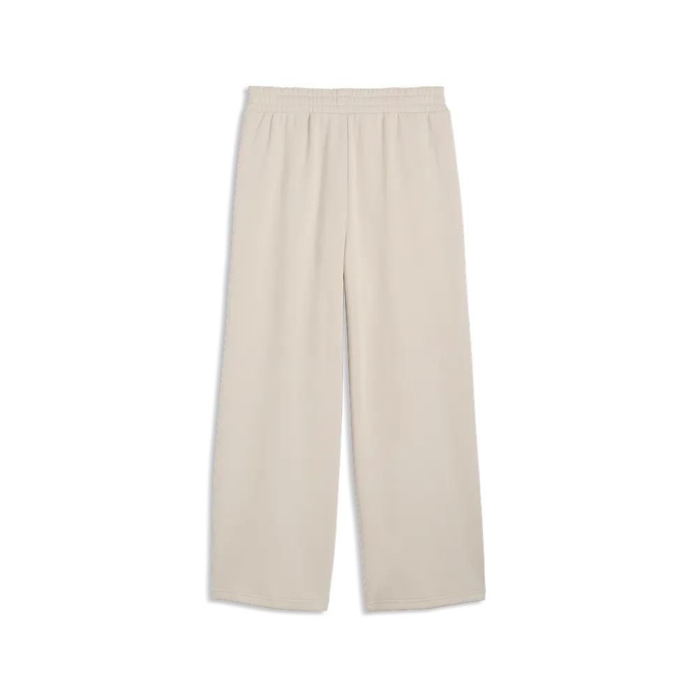Pantaloni a gamba larga in pile Essentials Cat da donna - Grigio Nebbia