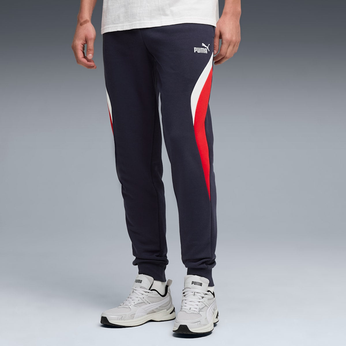 Puma ESS Block Sweatpants TR Cl - New Navy / Rosso